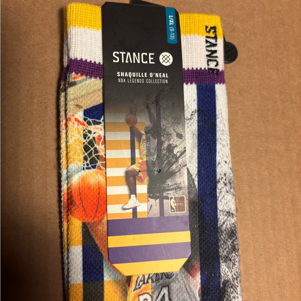 Stance Shaq Men's Multicolor Crew Socks Sz L-XL - Picture 3 of 5